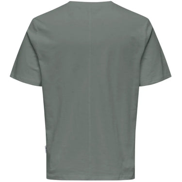 T-shirt męski Only & Sons – Onsbenne Pocket Ss Tee Noos – szary