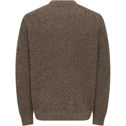 Maglioni Uomo Only & Sons - Onsjoin Rlx Ls Raglan Knit - Marrone