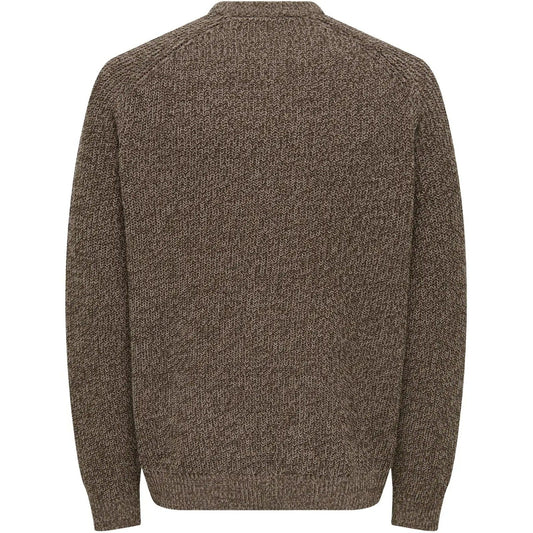 Maglioni Uomo Only & Sons - Onsjoin Rlx Ls Raglan Knit - Marrone