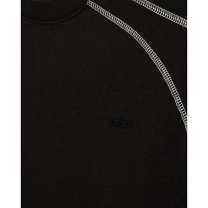 T-shirt Uomo Obey - Obey Contrast Stitch Tee - Nero