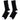 Chaussettes unisexes Edwin - Chaussettes gothiques - Noir