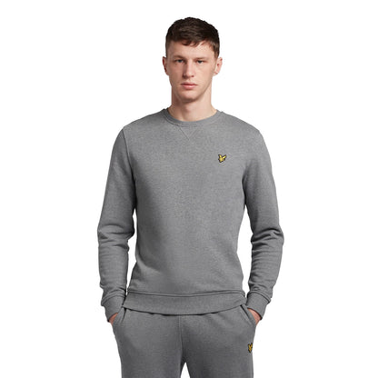 Lyle & Scott Herren-Kapuzenpullover – Rundhals-Sweatshirt – Grau