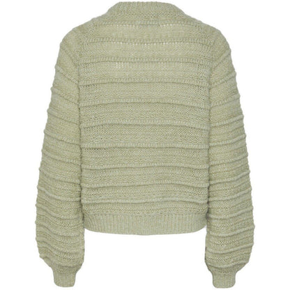 Maglie Donna Pieces - Pcjayda Ls O-Neck Knit - Verde