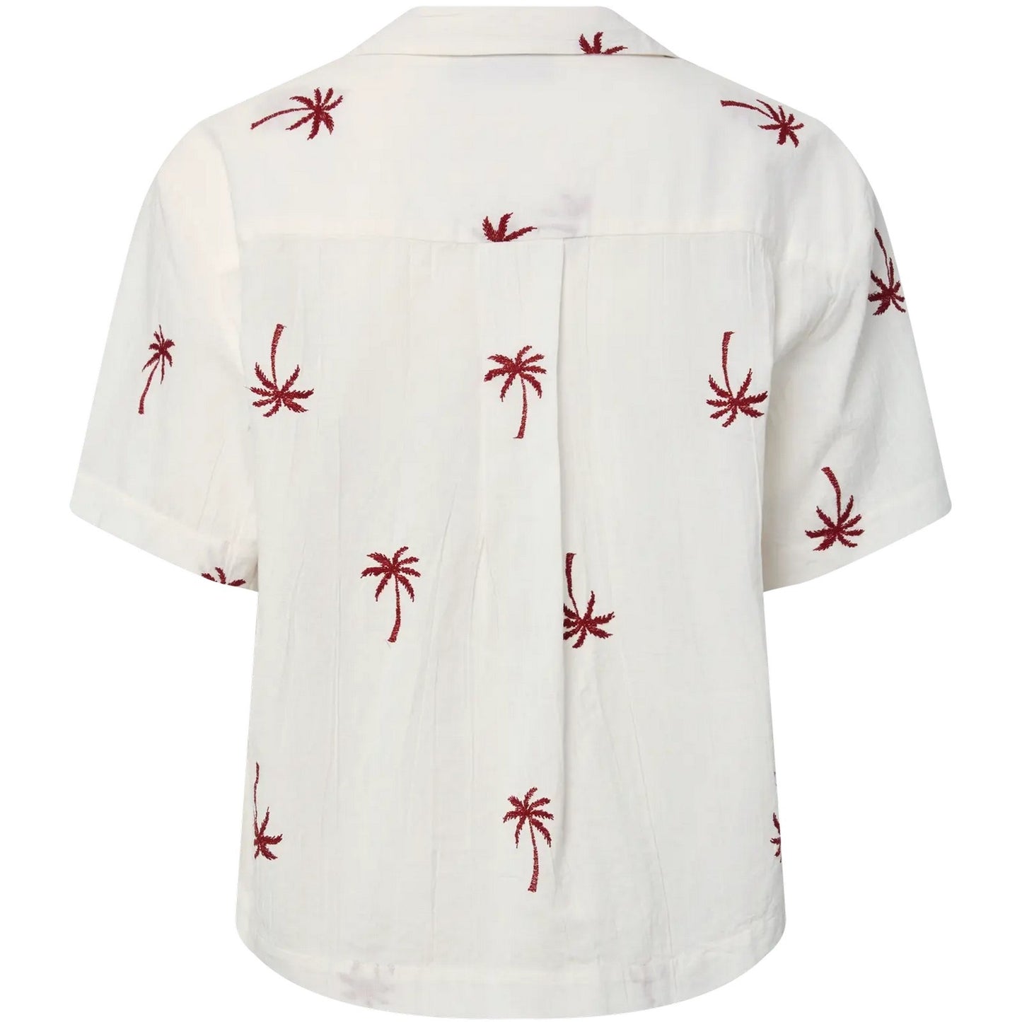 T-shirt Donna Pieces - Pckiana Ss Embrodiery Shirt Wvn Bc - Bianco