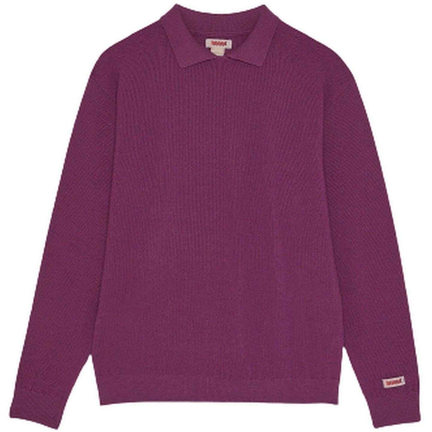 Maglie Uomo Baracuta - Rice Stitch Ls Polo Knit Rice Stitch Knit - Bordeaux