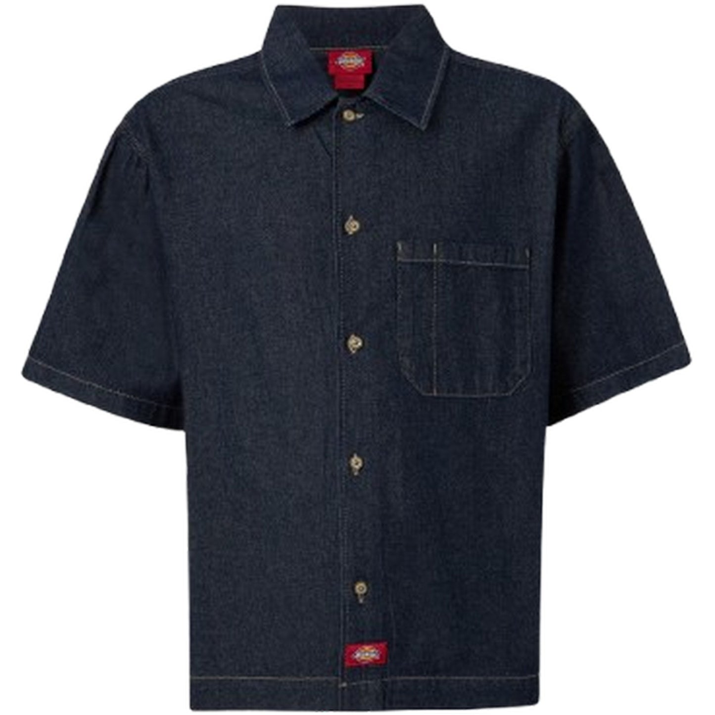 Camicie casual Uomo Dickies - Denim Shirt Ss - Nero
