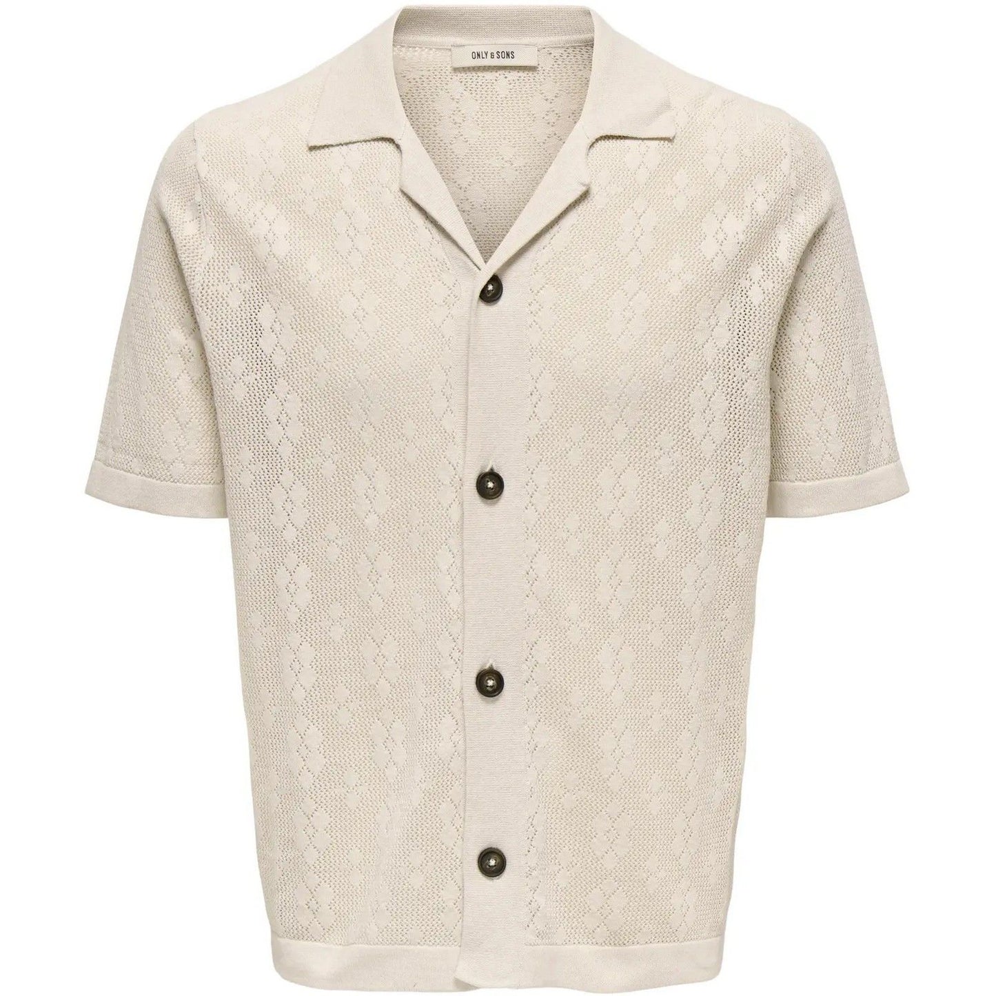 Cardigan Uomo Only & Sons - Onsken Life Reg 12 Ss Shirt Knit - Grigio
