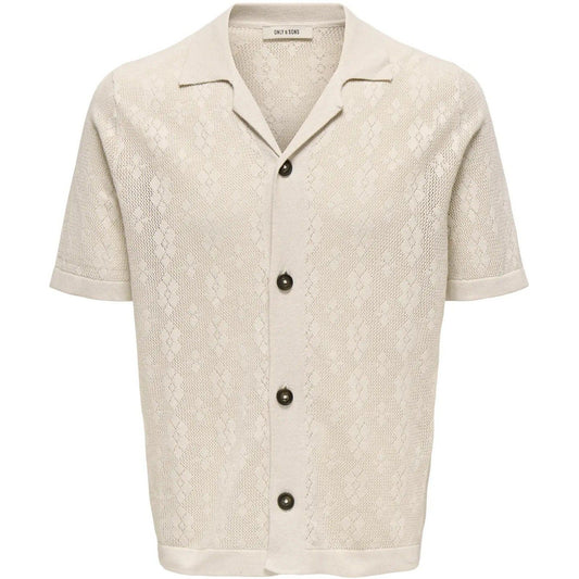 Cardigan Uomo Only & Sons - Onsken Life Reg 12 Ss Shirt Knit - Grigio