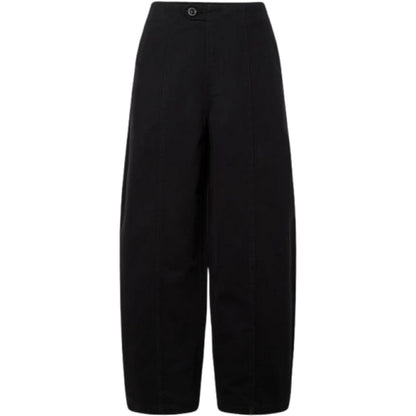 Pantaloni Donna Pieces - Pcastrid Hw Barrel Pants Dnm Bc - Nero