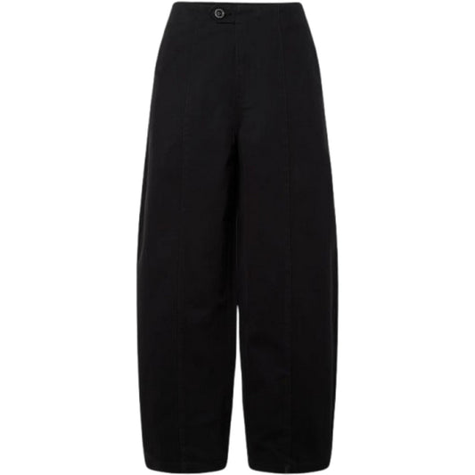 Pantaloni Donna Pieces - Pcastrid Hw Barrel Pants Dnm Bc - Nero