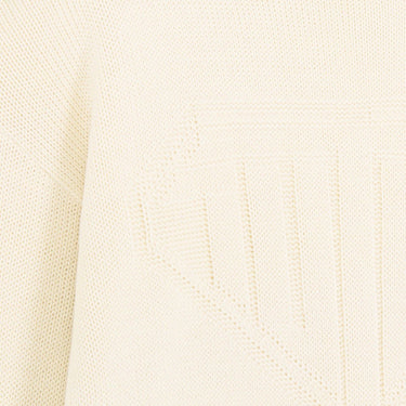 Iuter Chemises à manches longues pour hommes - Pull en tricot avec logo Links - Beige