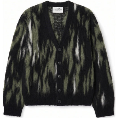 Cardigan Uomo Vertere Berlin - Ashfall Knit Cardigan - Verde