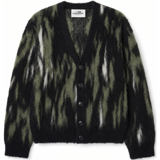 Cardigan Uomo Vertere Berlin - Ashfall Knit Cardigan - Verde