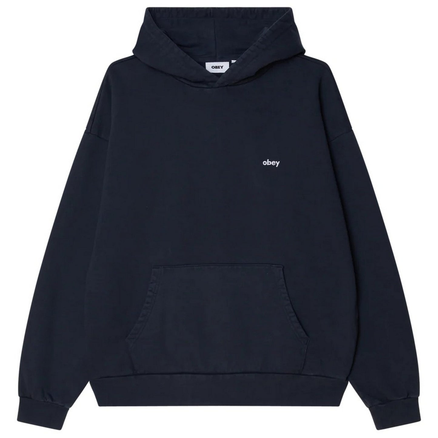 Felpe con cappuccio Uomo Obey - Lowercase Pigment Hood Fleece - Blu