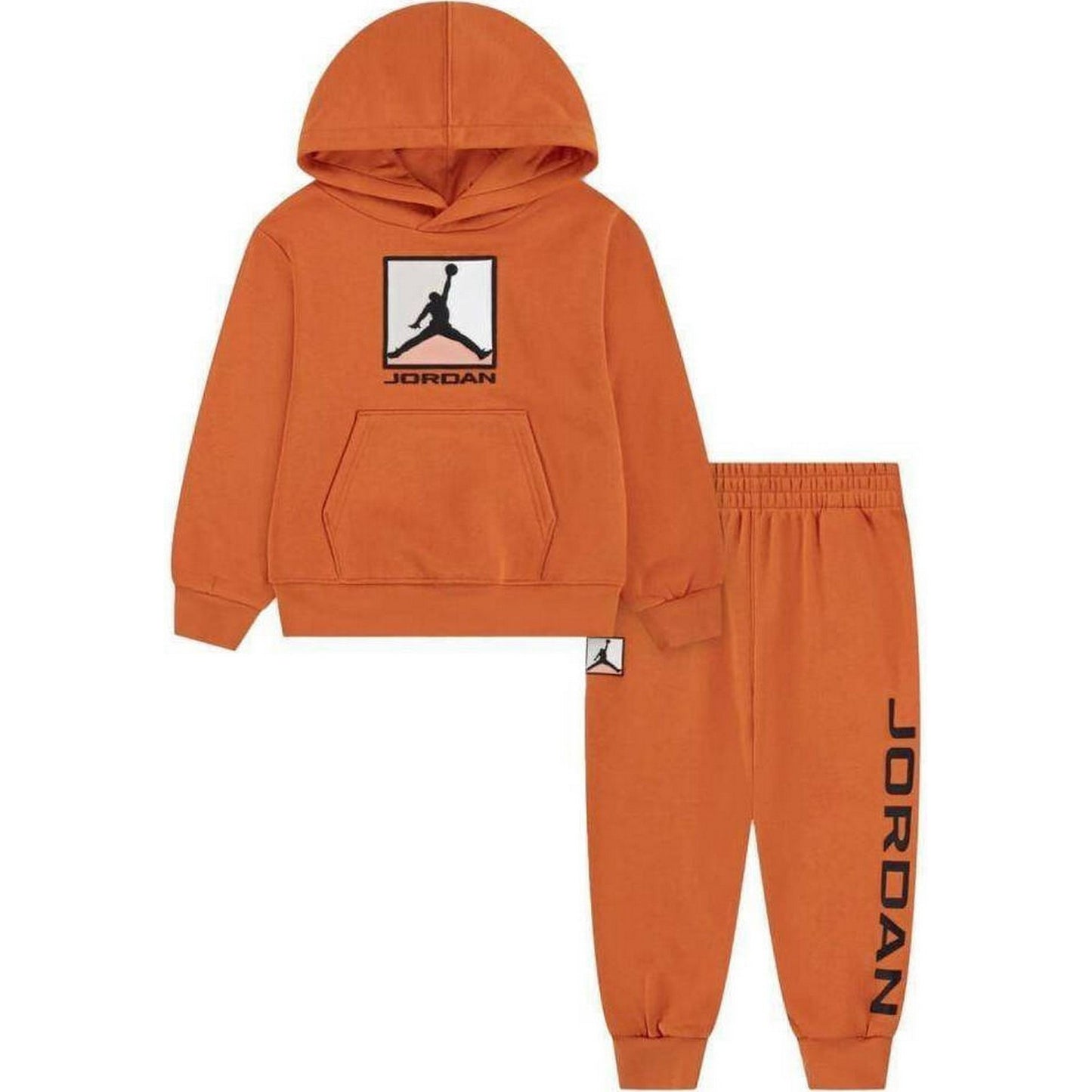 Tute a manica lunga Ragazzi Unisex Jordan - Jdb Mj Ess Flc Baseline Hd Set - Arancione