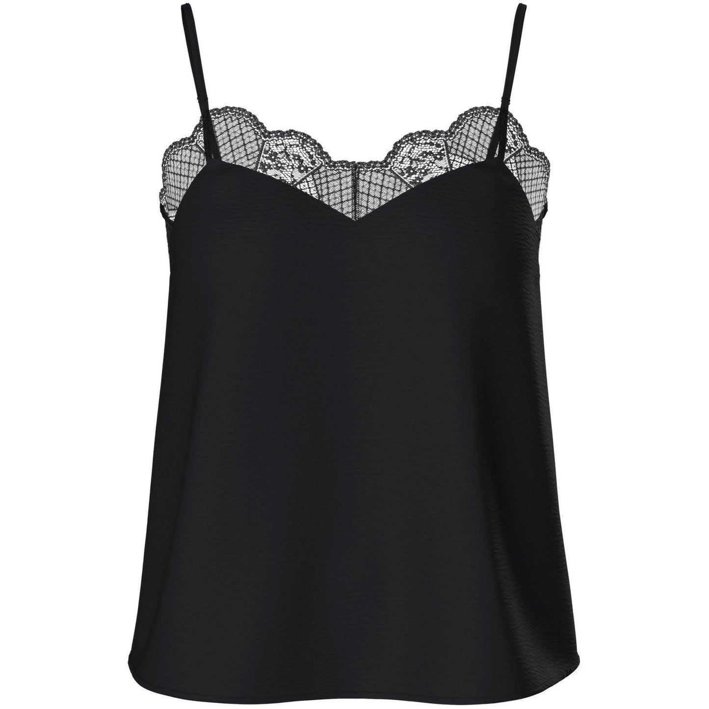 Canotte e top Donna Pieces - Pctiffany Strap Lace Top Noos Bc - Nero