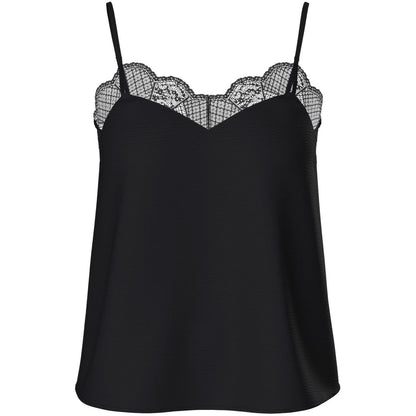 Canotte e top Donna Pieces - Pctiffany Strap Lace Top Noos Bc - Nero