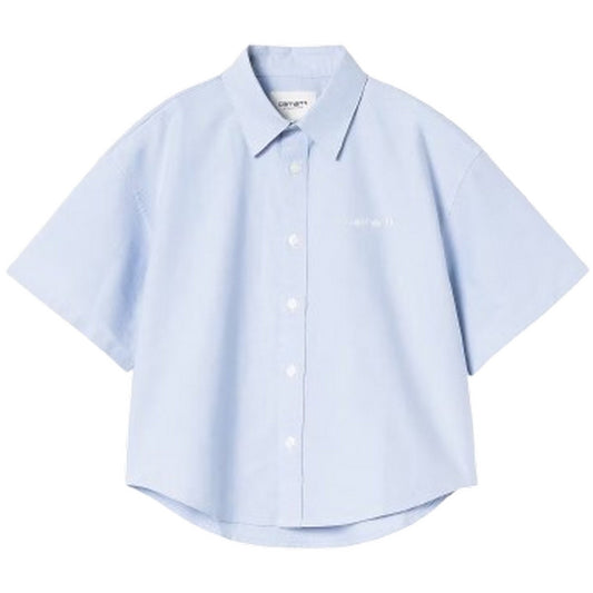 Camicie Donna Carhartt Wip - W' S/S Kaia Shirt - Celeste