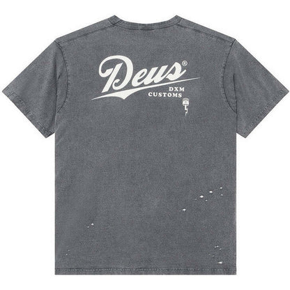 T-shirt Uomo Deus Ex Machina - Damaged Dyed Tee - Grigio