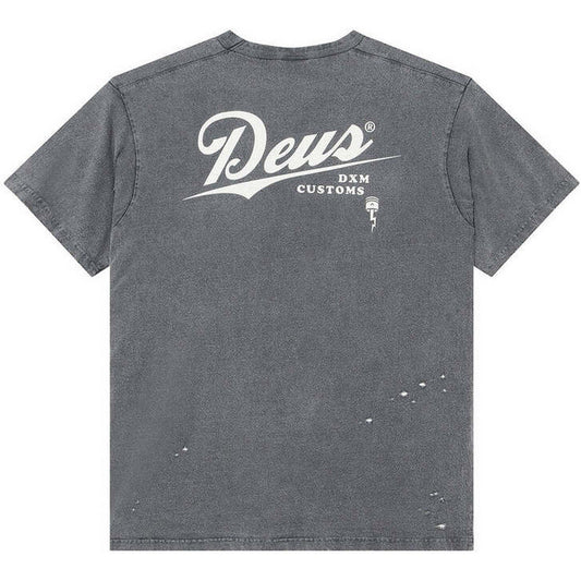 T-shirt Uomo Deus Ex Machina - Damaged Dyed Tee - Grigio