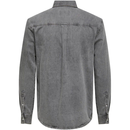 Camicie casual Uomo Only & Sons - Onsorson Regular Yfm Dnm Shirt Noos - Grigio