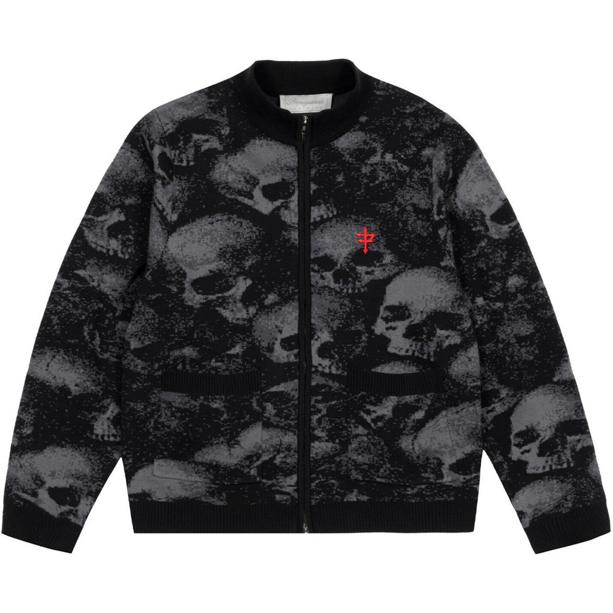 Felpe con cappuccio Uomo Propaganda - Zip Up Sweater Ossuary - Nero