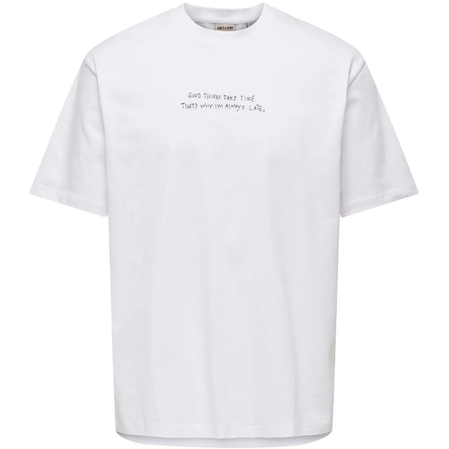 T-shirt Uomo Only & Sons - Onsaaron Life Rlx Ss Tee - Bianco