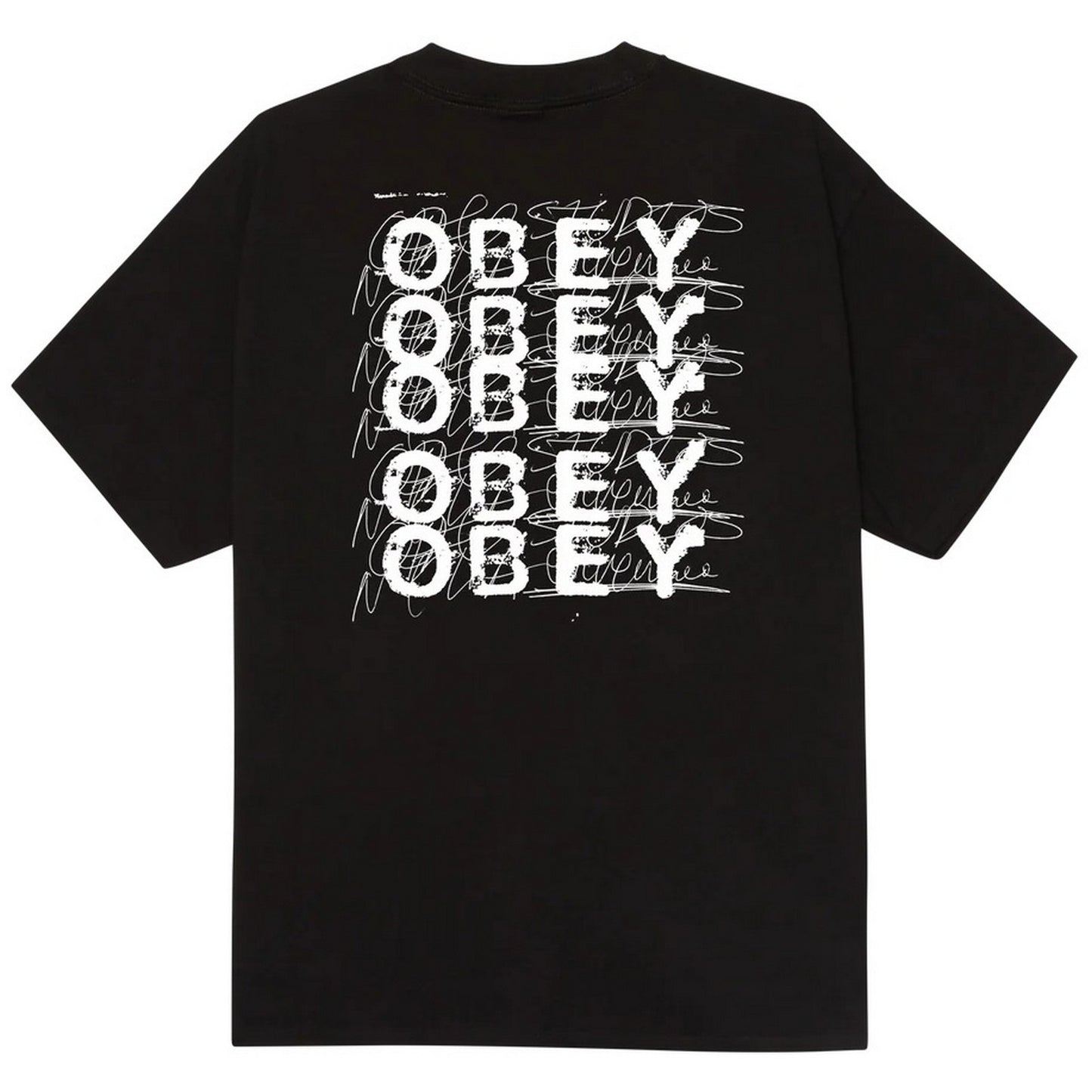 T-shirt Uomo Obey - Obey Scribble Tee - Nero