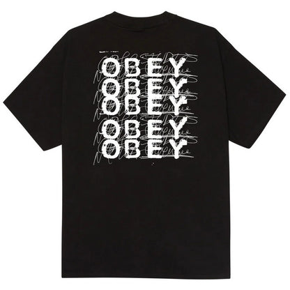 T-shirt Uomo Obey - Obey Scribble Tee - Nero