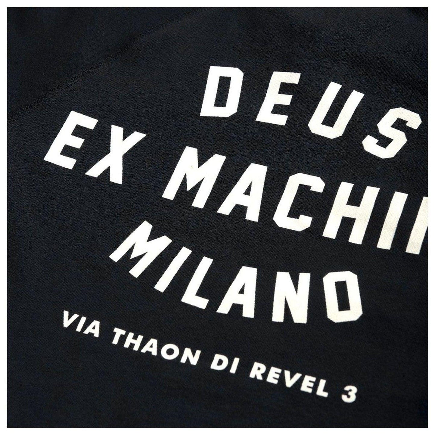 Felpe senza cappuccio Uomo Deus Ex Machina - Milan Address Crew - Nero