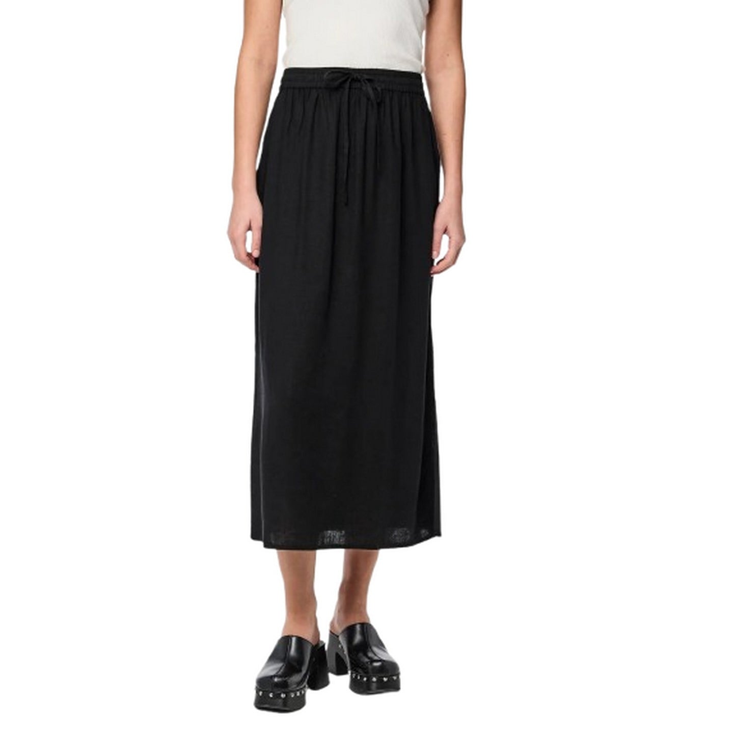 Casual Skirts Women Pieces - Pcpia Mw Ankle Skirt Wvn Noos - Black