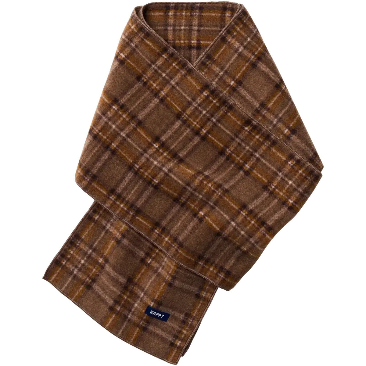 Sciarpe Uomo KAPPY DESIGN - Kappy Fleece Check Muffler - Marrone