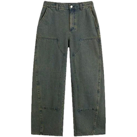 Pantaloni Uomo Obey - Leah Iii Baggy Double Knee Denim - Giallo