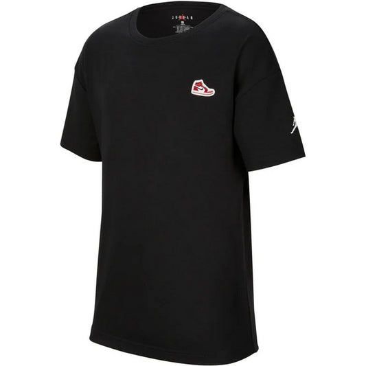 T-shirt Ragazzi Unisex Jordan - Jdb Aj1 Patch S/S Tee - Nero
