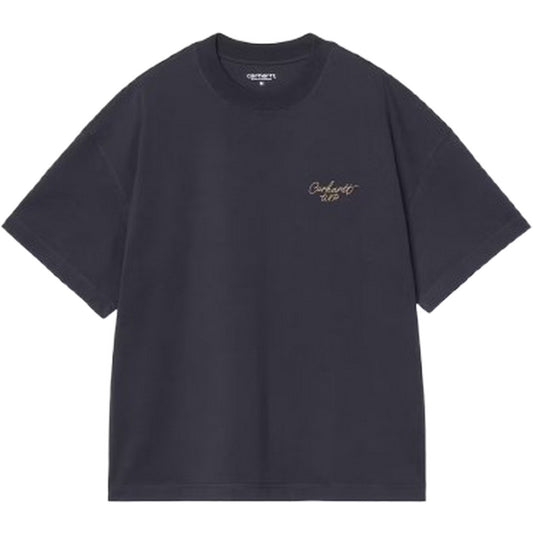 T-shirt Uomo Carhartt Wip - S/S Signature Script T-Shirt - Blu