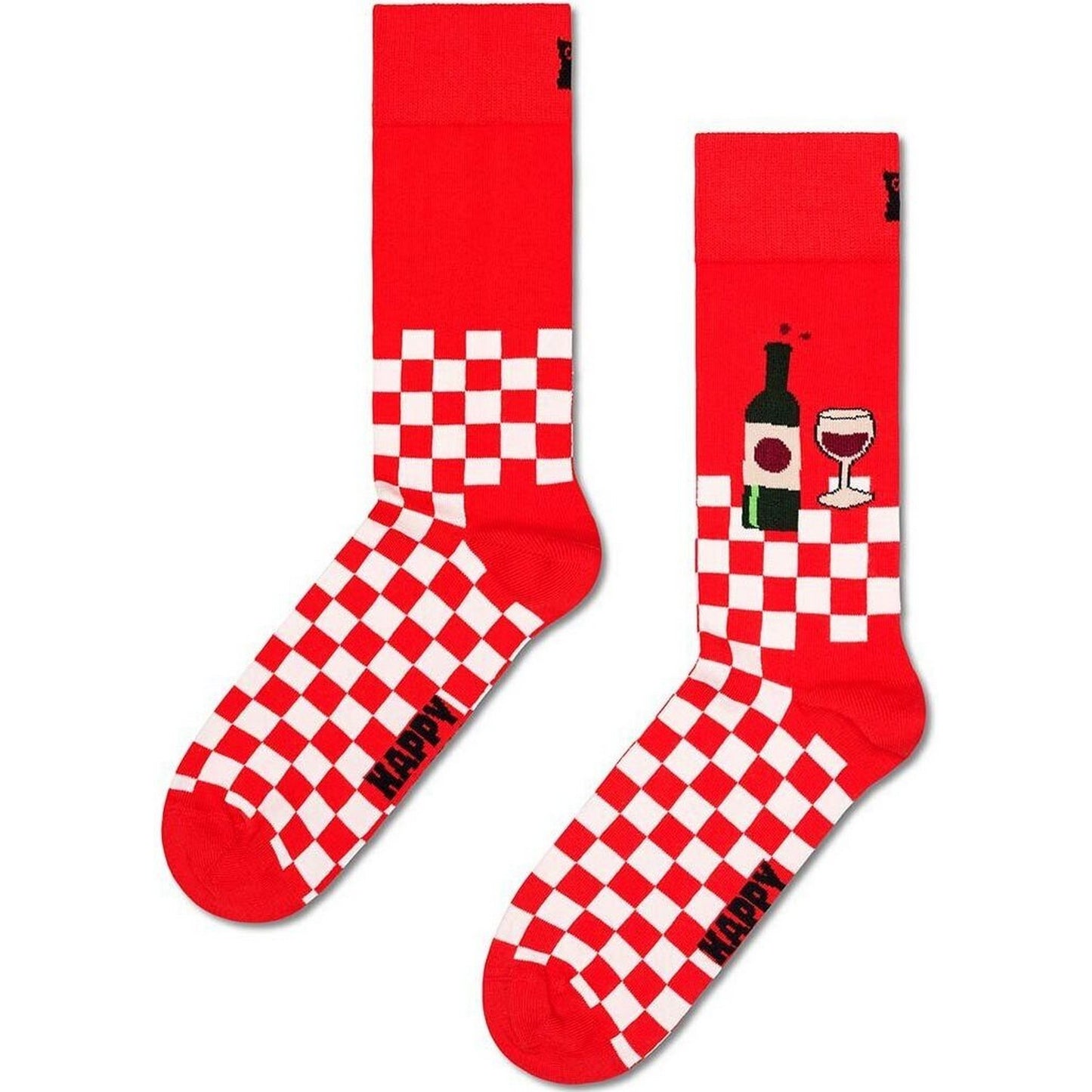 Calze Unisex Happy Socks - Wine And Dine Sock - Rosso