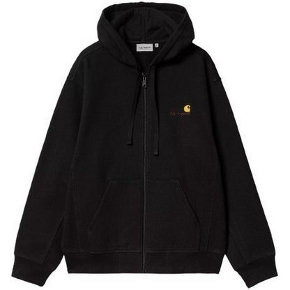 Giacche Uomo Carhartt Wip - Hooded American Script Jacket - Nero