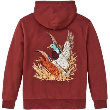 Męskie bluzy z kapturem Filson – Prospector Haftowana bluza z kapturem – czerwona