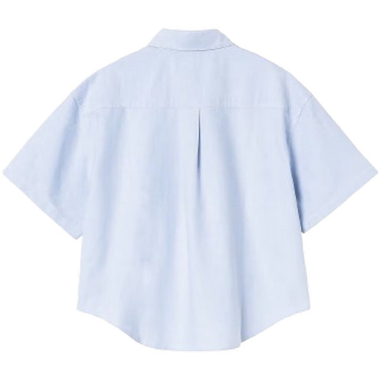 Camicie Donna Carhartt Wip - W' S/S Kaia Shirt - Celeste