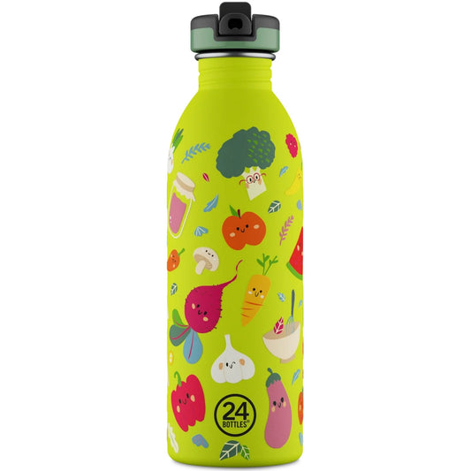 Thermoskanne für Getränke Kinder Unisex 24 Flaschen - Urban Bottle 050 Veggie Friends - Mehrfarbig