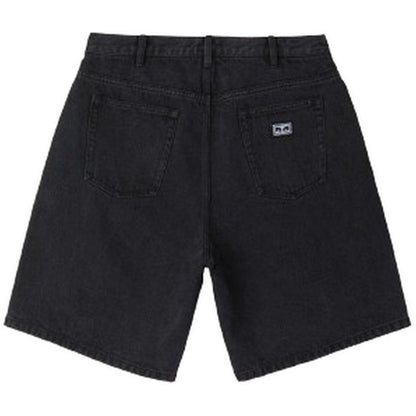 Bermuda Uomo Obey - Bigwig Baggy Denim Short - Nero