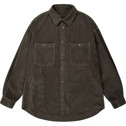 Camicie casual Uomo KAPPY DESIGN - Pigment Corduroy Shirt - Marrone
