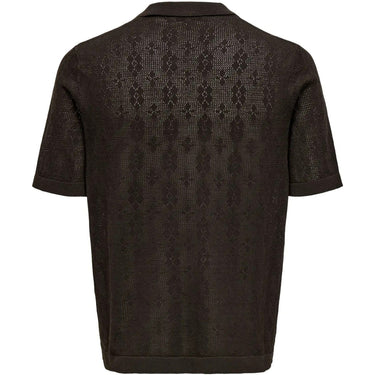 Cárdigan para hombre Only & Sons - Onsken Life Reg 12 Ss Shirt Knit - Marrón