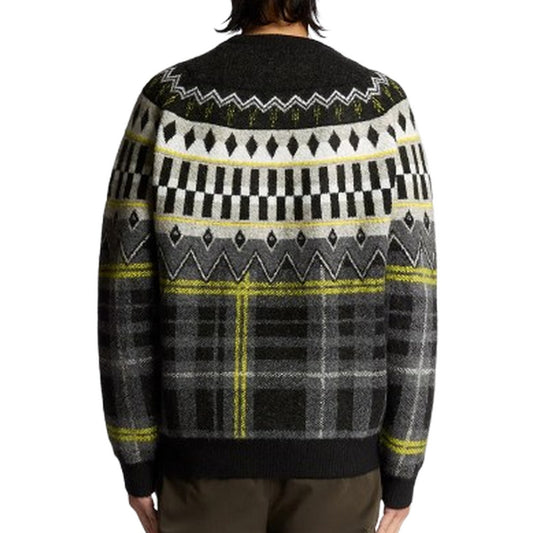Maglioni Uomo Lyle & Scott - Fair Isle Tartan Jumper - Nero