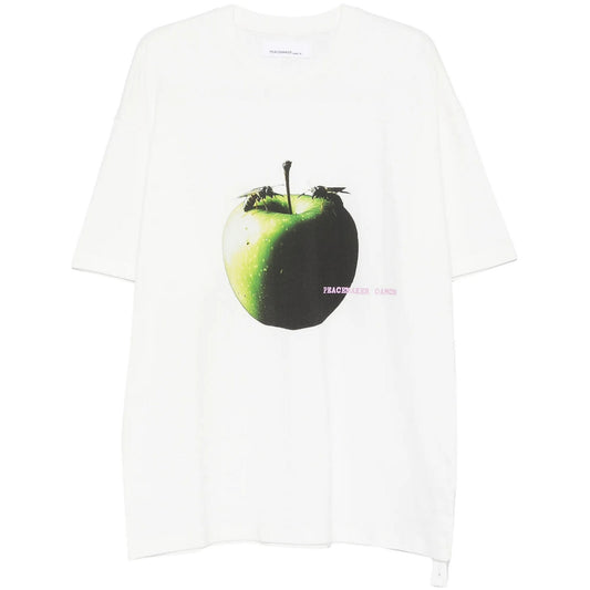 T-shirt Uomo OAMC Peacemaker - Oversize Tee Apple Print - Bianco
