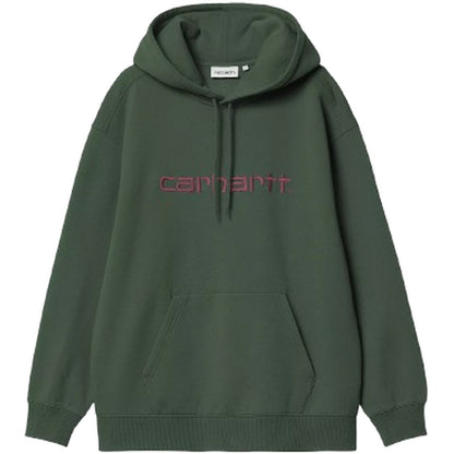 Felpe con cappuccio Donna Carhartt Wip - W' Hooded Carhartt Sweatshirt - Verde