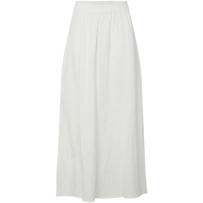 Gonne casual Donna Pieces - Pcsastina Hw Maxi Slit Skirt Wvn Bc - Bianco