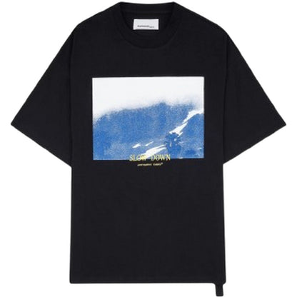 T-shirt Uomo OAMC Peacemaker - Regular Tee Slow Down Print - Nero
