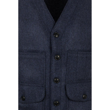 Gilet Uomo Chesapeake's - Outdoor Heavy Weight Wool vest Oregon - Blu