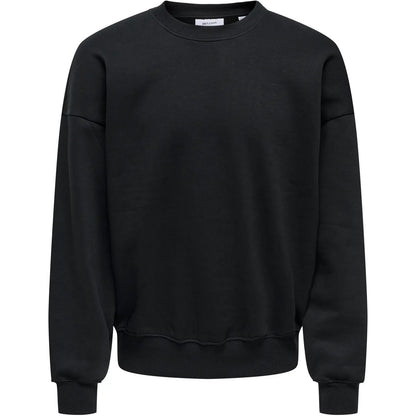 Felpe senza cappuccio Uomo Only & Sons - Onsturner Life Vtg Crew Neck Sweat Noos - Nero